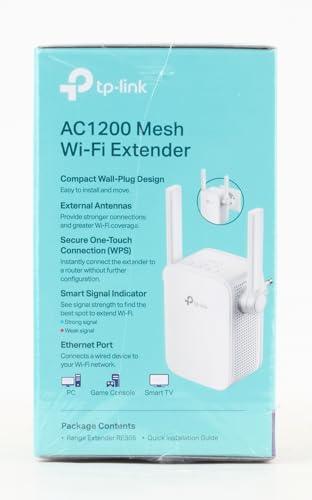 TP-Link | AC1200 WiFi Range Extender | Up to 1200Mbps Speed | Dual Band Wireless Extender, Repeater, Signal Booster, Access Point| Easy Set-Up | Extends Internet Wi-Fi (RE305)