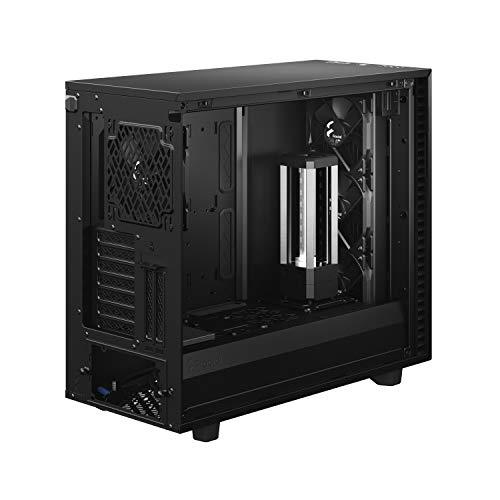 Fractal Design Define 7 Black Solid E-ATX Mid-Tower Gaming Cabinet Case with Three Pre-Installed Dynamic X2 GP-14 Fans and Anodized Aluminum Front Panel (FD-C-DEF7A-01)