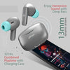 pTron Bassbuds Duo in-Ear Wireless Earbuds, Immersive Sound, 32Hrs Playtime, Clear Calls TWS Earbuds, Bluetooth V5.1 Headphones, Type-C Fast Charging, Voice Assistant & Ipx4 Water Resistant (Grey) - Triveni World