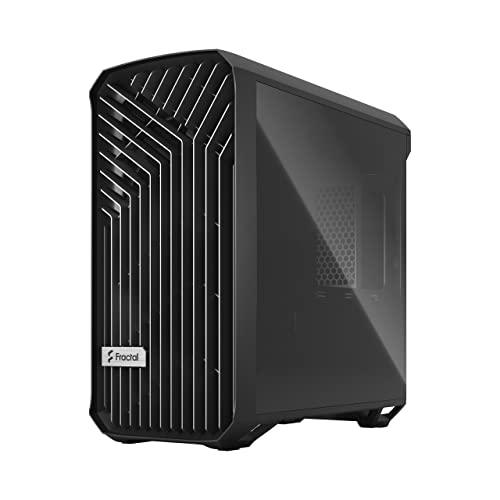 Fractal Design Torrent Compact Black Tempered Glass TG Dark Tint Window High-Airflow Mid Tower Computer Case/Cabinet/Chassis - FD-C-TOR1C-01