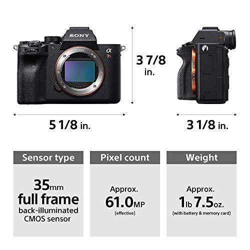 Sony Alpha ILCE-7RM4A Full-Frame 61.0MP Mirrorless Digital SLR Camera Body | 4K Full Frame | Real-Time Eye Auto Focus | Real time Animal Eye AF | Tiltable LCD - Black