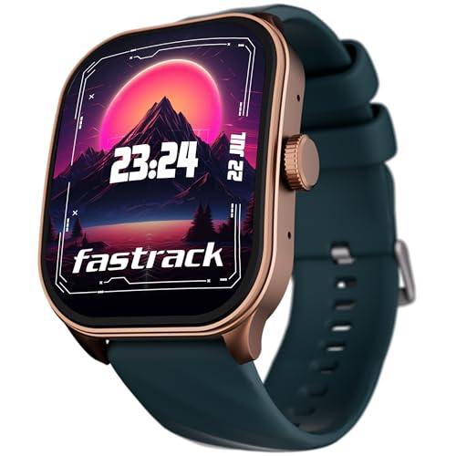 Fastrack FS1 Pro Smartwatch|1.96" Super AMOLED Arched Display with High Resolution of 410X502|Singlesync BT Calling|Nitrofast Charging|110+ Sports Modes|200+ Watchfaces, Teal