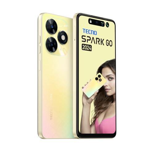 TECNO Spark GO 2024 (Alpenglow Gold, (4GB RAM+128GB Storage)|90Hz Dot-in Display with Dynamic Port |13MP Dual Rear Camera | Side FP Sensor | Octacore Processor | 5000mAh Battery| Dual Stereo Speaker - Triveni World