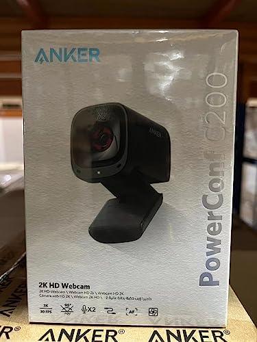 Anker PowerConf C200 2K Mac Webcam, Webcam for Laptop, Computer Camera, with AI-Noise Canceling Microphones, Stereo Mics, Adjustable Field of View, Low-Light Correction, Built-in Privacy Cover