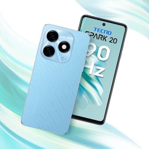 TECNO Spark 20 | Magic Skin Blue, (16GB*+128GB)| 32MP Selfie + 50MP Main Camera| 90Hz Dot-in Display with Dynamic Port & Dual Speakers with DTS| 5000mAh Battery |18W Type-C| Helio G85 Processor - Triveni World