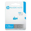 HP 128GB MicroSD Memory Card SDXC mx310 Class 10, UHS-I, U1 Card, Upto 100MB/s R, 10 Y Warranty