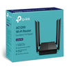 TP-Link Archer C64 AC1200 Dual-Band Gigabit Wi-Fi Router, Wireless Speed up to 1200 Mbps, 4×LAN Ports, 1.2 GHz CPU, Advanced Security with WPA3, MU-MIMO, Beamforming, Black