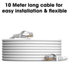 Sounce Cat6 Ethernet Cable 10 Meter/ 550 MHz Outdoor & Indoor, Upto 10 Gbps Support Cat6 Network, Heavy Duty Flat LAN Internet Patch Cord, Solid Weatherproof High Speed Cable for Router, Modem