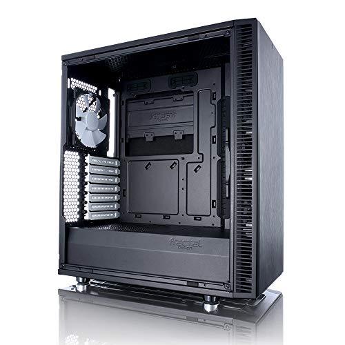 Fractal Design Define C ATX Mid-Tower Gaming Cabinet Case with Two Pre-Installed Dynamic X2 GP-12 Fans and Easy Clean Filters (FD-CA-DEF-C-BK), Black