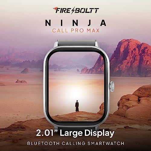 Fire-Boltt Ninja Call Pro Max 2.01” Display Smart Watch, Bluetooth Calling, 120+ Sports Modes, Health Suite, Voice Assistance - Triveni World