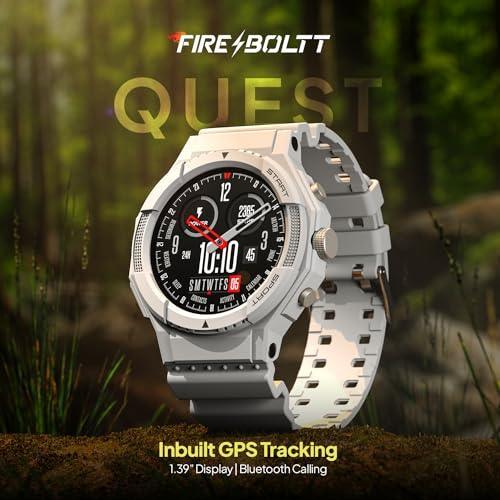 Fire-Boltt Newly Launched Quest Smartwatch 1.39" Full Touch GPS Tracking Smart Watch Bluetooth Calling, 100+ Sports Modes, 360 * 360 Pixel High Resolution, Health Suite & Rugged Outdoor Built - Triveni World