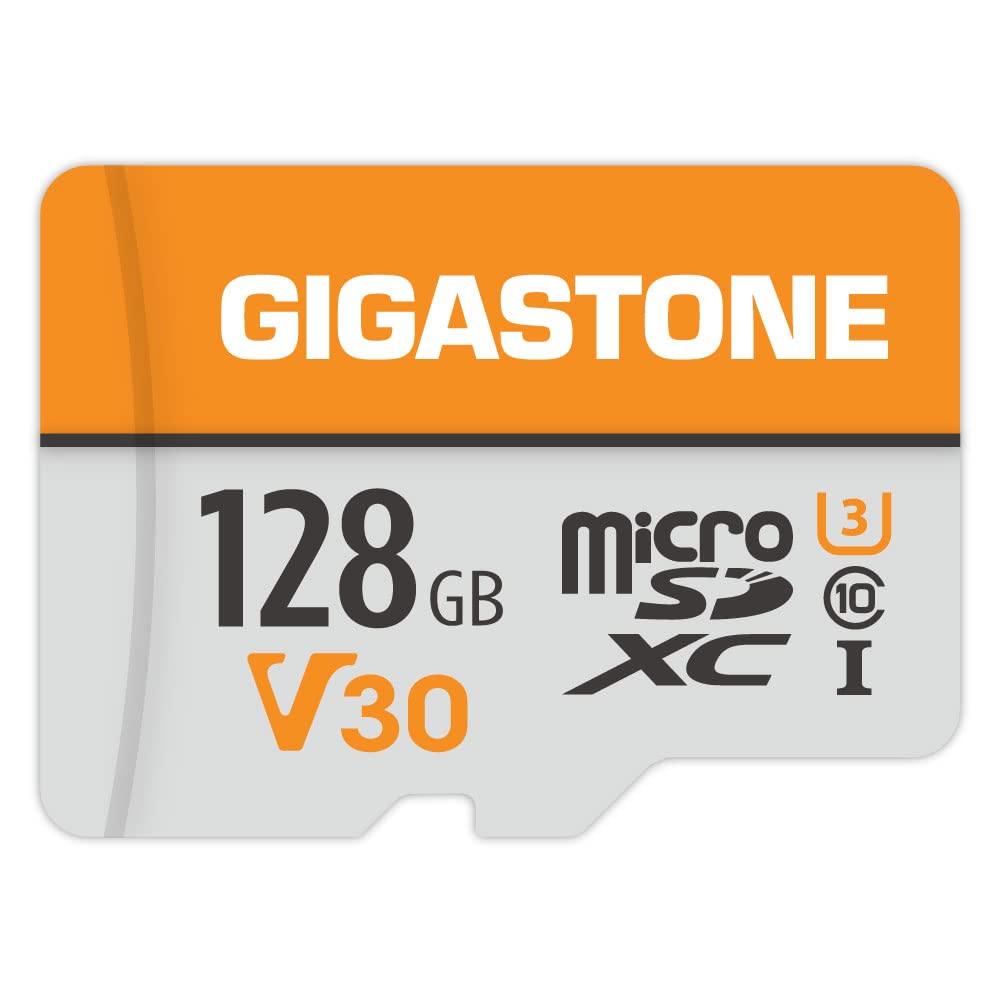 [Gigastone] 128GB Micro SD Card, 4K Video Pro, GoPro, Surveillance, Security Camera, Action Camera, Drone, 95MB/s MicoSDXC Memory Card UHS-I V30 Class 10