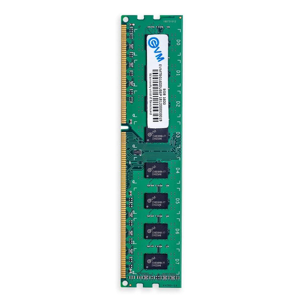 EVM 8GB DDR3 Desktop RAM 1600MHz Long-DIMM Memory - High-Speed Performance, Low Voltage Requirement - 10 Year Warranty (EVMT8G1600U86P)