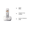 Panasonic Single Line 2.4 KX-TG3611SX Digital Cordless Landline Phone (White)