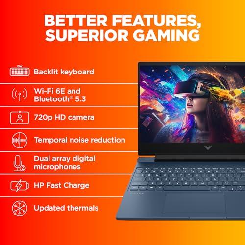 HP Victus Windows 11 Home Gaming Laptop,12Th Gen Intel Core I5-12450H,4Gb Rtx 2050 Gpu,15.6-Inch (39.6 Cm), Fhd,IPS,8Gb Ddr4, 512Gb Ssd, Backlit Kb,Dual Speakers(Mso, Blue,2.37 Kg),Fa1132Tx/Fa1312Tx