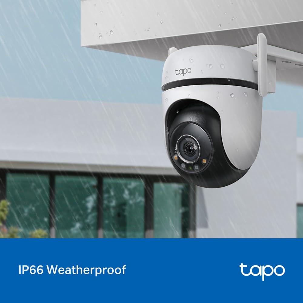 Tapo TP-Link C520WS 2K QHD 4MP Outdoor Pan/Tilt Security Smart Wi-Fi Camera,IP66 Weatherproof, AI Detection,360° Visual Coverage,Starlight Colour Night Vision, Works with Alexa&Google Home