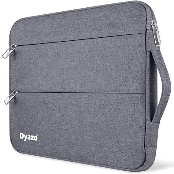 Dyazo 14.1 Inch Laptop Sleeve Case Cover With Handle And Two Front Pocket Compatible For Lenovo, Hp, Dell, Asus Acer & Other Notebooks (Grey)