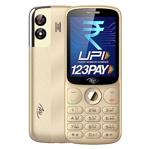 itel SG600 Keypad Mobile Phone with 2.8 inch Display|1900mAh Battery|UPI Pay|Crystal Clear Calls | 4 Hour Service|1.3 MP Camera with Flash |Kingvoice|Metal Finish|Champagne Gold - Triveni World