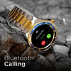 Fire-Boltt Quantum Luxury & Sporty Stainless Steel with Free Silicone Strap Smartwatch, 1.28" Bluetooth Calling, 2 Looks in 1 Watch, High Resolution of 240 * 240 Px & TWS Connection (Sapphire Gold) - Triveni World