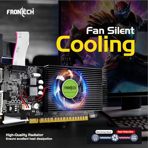 FRONTECH GT 610 Graphics Card with 2 GB DDR3 64 Bits PCIe 2.0, High Efficiency, Quality Gaming Graphics Card, Single Cooling Fan, 3 Years Warranty (GRP-0003, Black)