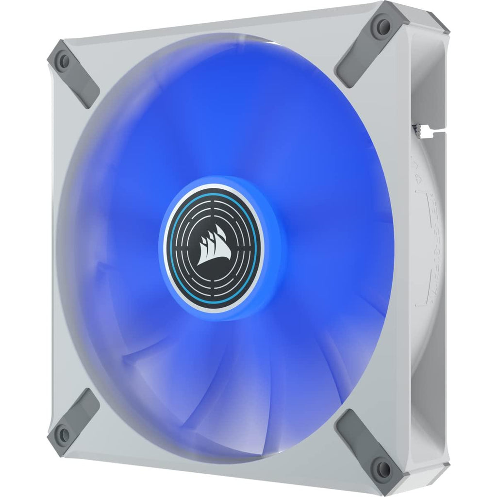 CORSAIR ML140 LED Elite, 140mm Magnetic Levitation Blue LED Fan with AirGuide, Single Pack - White Frame