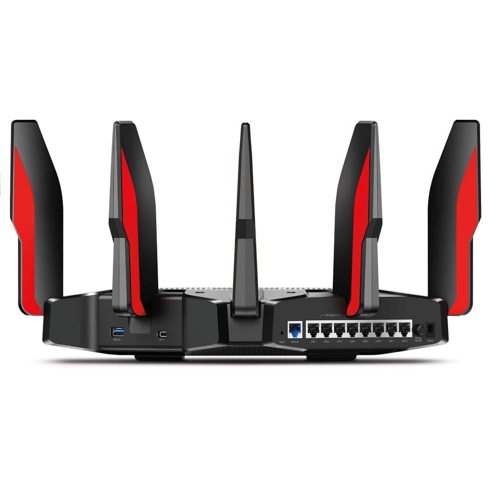 TP-Link Archer AX11000 Next-Gen Tri-Band Gaming Router Wi-Fi 6 UltraFast Speed 10 Gbps Smart with 1.8GHz 64bit Quad-Core CPU, Compatible for Amazon Alexa (Black)