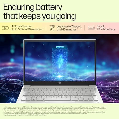 HP Pavilion 14 12th Gen Intel Core i7 16GB SDRAM/1TB SSD 14 inch(35.6cm) FHD,IPS,Micro-Edge Display/Intel Iris Xe Graphics/B&O/Win 11/Alexa Built-in/Backlit KB/FPR/MSO 2021/Natural Silver,14-dv2015TU - Triveni World