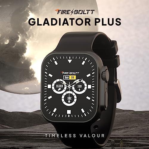 Fire-Boltt Newly Launched Gladiator + 1.96” AMOLED Display Luxury Smartwatch, Rotating Crown, 115+ Sports Modes & Bluetooth Calling, AI Voice Assistant, Gaming - Triveni World