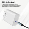 Portronics Adapto 24 25W PD Type-C Super Fast Charger, 25W Charger for iPhones, Samsung Galaxy, Earbuds, Tablets, Power Bank & Other Type C Enabled Devices.(White),Pack of 1