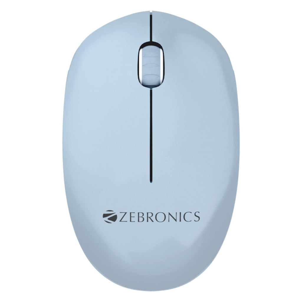 ZEBRONICS CHEETAH Wireless mouse with 1600 DPI, High accuracy, Precise usage, 3 buttons, Ergonomic and comfortable design (Blue)