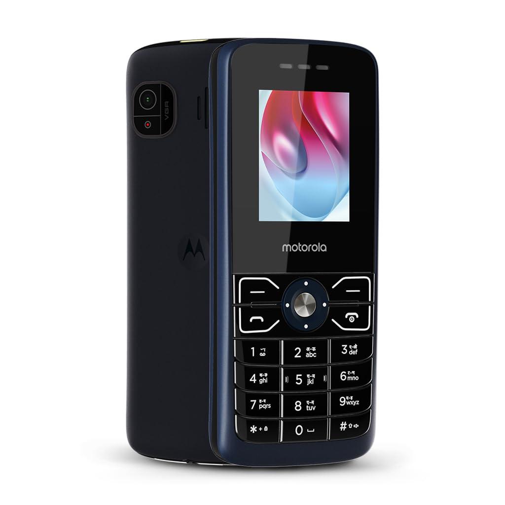 Motorola All-New A50 Dual Sim keypad Phone with Voice Feature | VGA Rear Camera | 1750 mAh Powerful Battery - upto 10 Days standby Time| 6 Indian Languages Input Support | Dark Blue