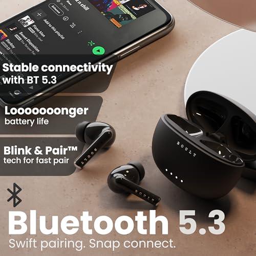 Boult Audio W20 Truly Wireless in Ear Earbuds with 35H Playtime, Zen™ ENC Mic, 45ms Low Latency, 13mm Bass Drivers, Type-C Fast Charging, Made in India, Touch Controls, IPX5 ear buds TWS (Space Black)