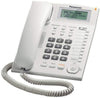 Panasonic Single Line KX-TS880MX Corded Landline Phone (White-Black)