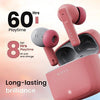 Boult Audio Z60 Truly Wireless in Ear Earbuds with 60H Playtime, 4 Mics ENC Clear Calling, 50ms Low Latency Gaming, 13mm Bass Driver, Type-C Fast Charging, IPX5 Ear Buds Bluetooth 5.3 (Flamingo Pink) - Triveni World