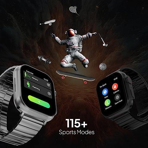 Fire-Boltt Gladiator + 1.96” AMOLED Display Luxury Smartwatch, Rotating Crown, 115+ Sports Modes & Bluetooth Calling, AI Voice Assistant, Gaming - Triveni World