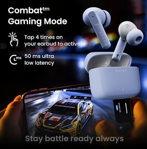 Boult Audio Z60 Truly Wireless in Ear Earbuds with 60H Playtime, 4 Mics ENC Clear Calling, 50ms Low Latency Gaming, 13mm Bass Driver, Type-C Fast Charging, IPX5 ear buds TWS Bluetooth 5.3(Powder Blue) - Triveni World