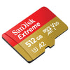 SanDisk Extreme 512GB microSDXC UHS-I, V30, 190MB/s Read, 130MB/s Write, Memory Card for 4K Video on Smartphones, Action Cams and Drones