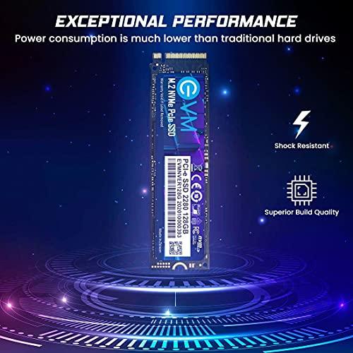 EVM Internal SSD Interface PCle Gen 3x4 Fast Performance, Ultra Low Power Consumption NVME PCIe SSD (EVMNV/128GB, Black, 128GB)