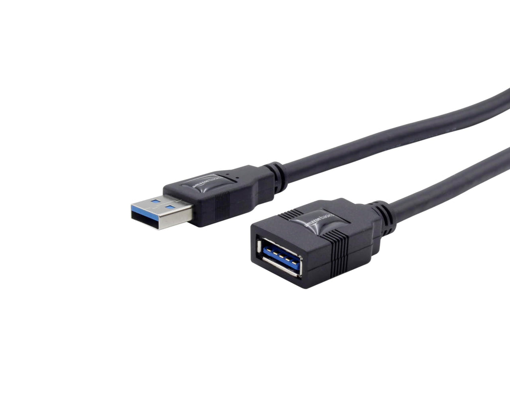 Amazon Basics USB 3.0 Extension | Type A Male to Type A Female | Repeater Cable - 3.3 ft | Enhanced Connectivity & High-Speed Performance