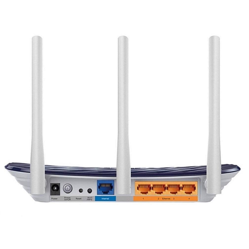 TP-Link AC750 Dual Band Wireless Cable Router, 4 10/100 LAN + 10/100 WAN Ports, Support Guest Network and Parental Control, 750Mbps Speed Wi-Fi, 3 Antennas (Archer C20) Blue, 2.4 GHz