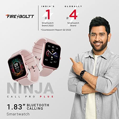 Fire-Boltt Ninja Call Pro Plus 1.83" Smart Watch with Bluetooth Calling, AI Voice Assistance, 100 Sports Modes IP67 Rating, 240 * 280 Pixel High Resolution - Triveni World