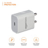 amazon basics 20 Watts Phone Charger for Type C Adapter with Charging without Cable Easy to Carry(White)