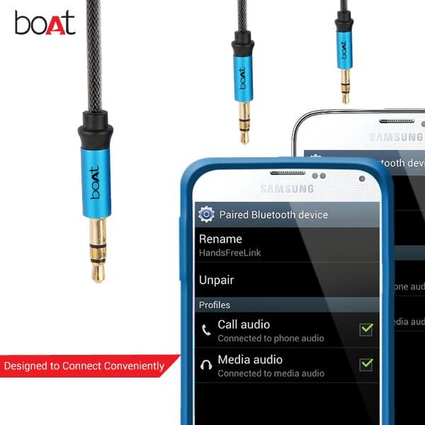 boAt Dual Port Rapid 3A Car Chargerwith Smart Ic Detetction and Dual Port Output Compatible with All Smartphones & Tablets (Free Micro USB Cable), Blue