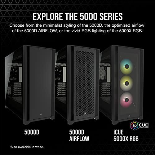 Corsair iCUE 5000X RGB Tempered Glass Mid-Tower ATX Computer Case/Gaming Cabinet - Black - CC-9011212-WW