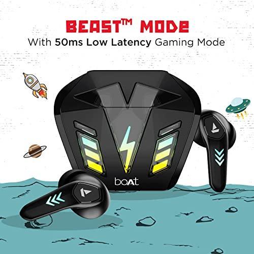 (Refurbished) boAt Airdopes 190 True Wireless In Ear Earbuds with Beast Mode(50ms) for Gaming, 40H Playtime, Breathing LEDs, boAt Signature Sound, Quad Mics ENx Tech, ASAP Charge & BT v5.3(Black Sabre) - Triveni World