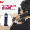 Beetel Newly Launched X95 Flagship Designer Cordless landline,Proudly Designed in India,2.4GHz,Dual Tone,Blue-White LCD,2-Way Speaker phone,Ringer & Volume control,Auto Answer,Alarm(X95)(Black/Red)