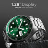 Fire-Boltt Quantum Luxury & Sporty Stainless Steel with Free Silicone Strap Smartwatch, 1.28" Bluetooth Calling, 2 Looks in 1 Watch, High Resolution of 240 * 240 Px & TWS Connection (Green) - Triveni World