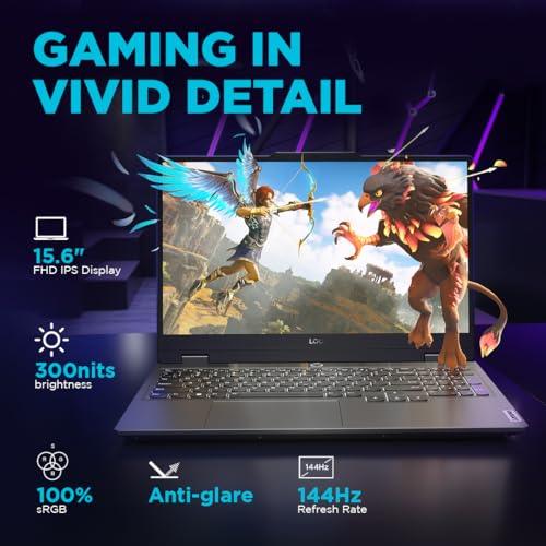 Lenovo LOQ 2024 12th Gen Intel Core i5-12450HX 15.6" (39.6cm) 144Hz 300Nits FHD IPS Gaming Laptop (16GB/512GB SSD/NVIDIA RTX 3050 6GB Graphics/Win 11/Non-MSO/3 Mon. Game Pass/Grey/2.4Kg), 83GS003NIN