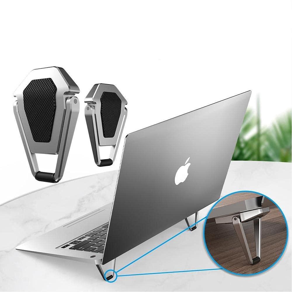 BKN® Mini Premium Metal Folding Portable Laptop Stand Non-Slip Base Tabletop Risers for 10-17 Inch Laptop & Keyboard & Tablet (Pack of 2pcs)