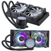 Cooler Master ML240 Illusion CPU Liquid Cooler - Black | Support Intel & AMD CPU Socket AM5, AM4, AM3, LGA1700, 1200, 2066, 1151 | 3rd Gen Dual Chamber Pump | 240mm AIO | ARGB Controller Included